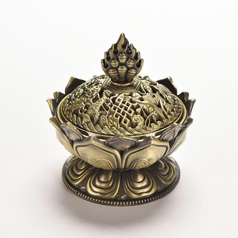 Βαση για Στικ- Lotus- Bronze χρώμα. Διαστάσεις: 7,8 × 6,9 × 6,9 cm - mykarma.gr