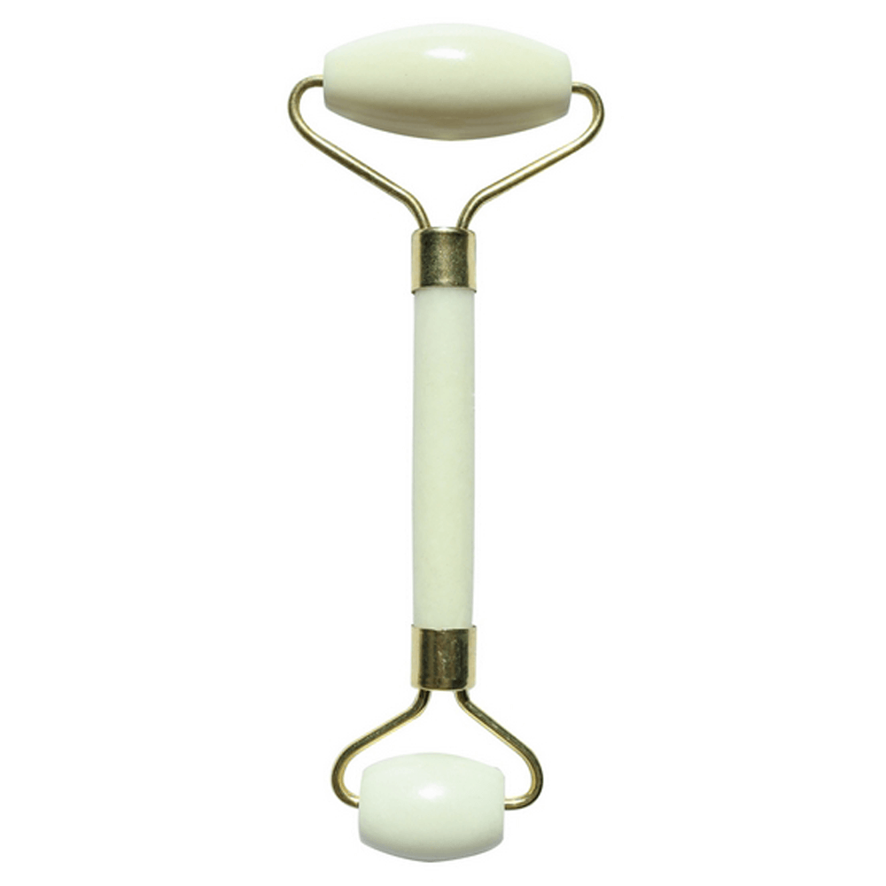 Massage Roller από Λευκό Νεφρίτη (Jade Stone) - κύλινδροι για μασάζ προσώπου. Διαστάσεις: 14 εκ - mykarma.gr