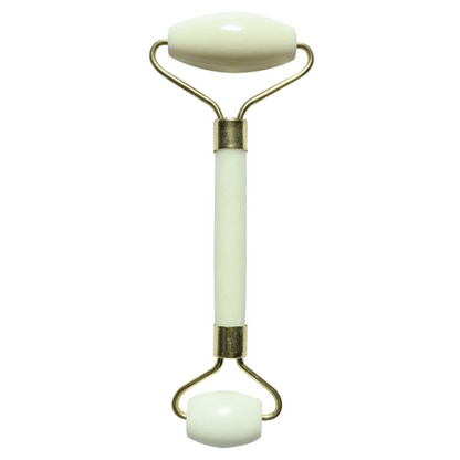 Massage Roller από Λευκό Νεφρίτη (Jade Stone) - κύλινδροι για μασάζ προσώπου. Διαστάσεις: 14 εκ - mykarma.gr