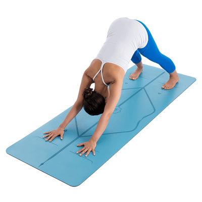 Liforme Yoga Mat Blue | Στρώμα Yoga Μπλε + τσάντα ΔΩΡΟ. Βάρος 2.5kg Διαστάσεις 185cm x 68cm Πάχος 4.2mm - mykarma.gr