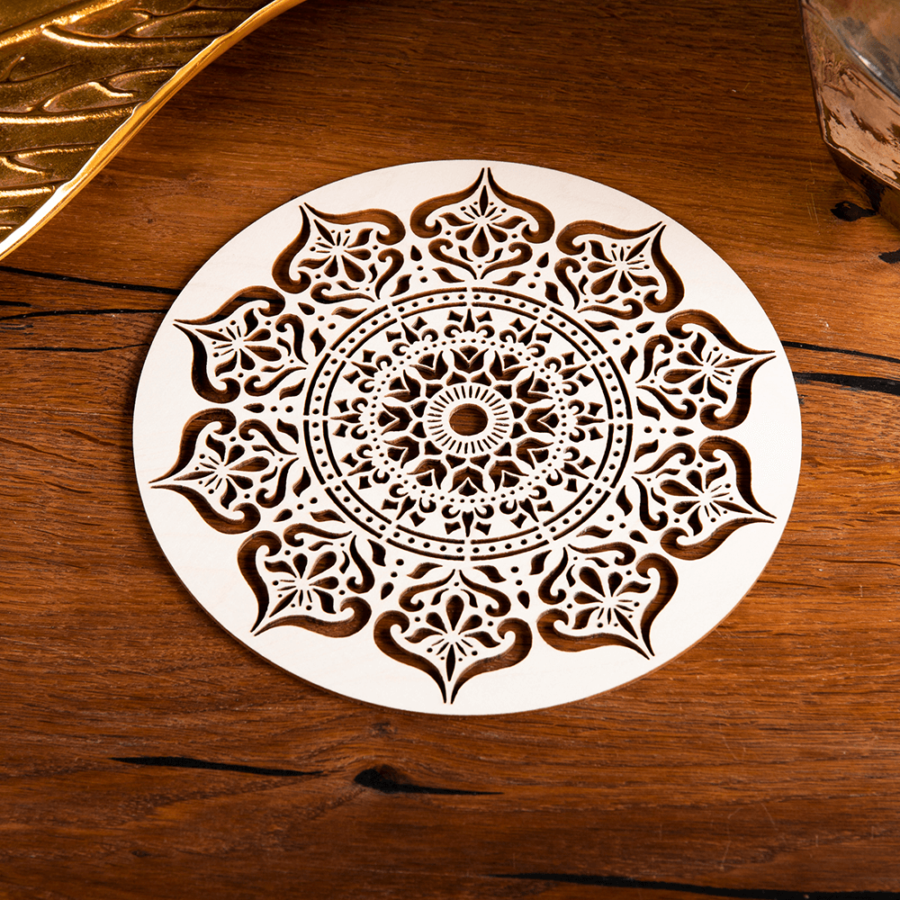 Κρεμαστά Τοίχου -«Mandala» για Εσωτερική Σοφία - κατασκευασμένο από ξύλο. Διάμετρος : 20 cm - mykarma.gr