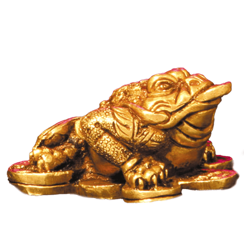 Αγαλματίδιο Feng Shui Βάτραχος της Τύχης & Αφθονίας - ορείχαλκος Διαστάσεις: 6,5x5,5 cm - mykarma.gr