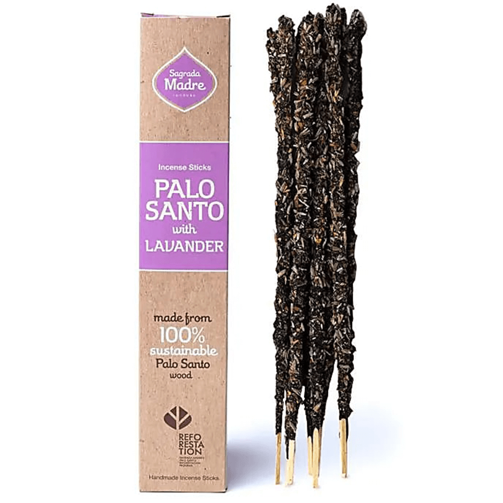 Αρωματικό Στικ - Sagrada Madre - Palo Santo+Λεβάντα (Lavender) Χρόνος καύσης ανά Στικ ±60 λεπτά  Βάρος:  ±30 gr - mykarma.gr
