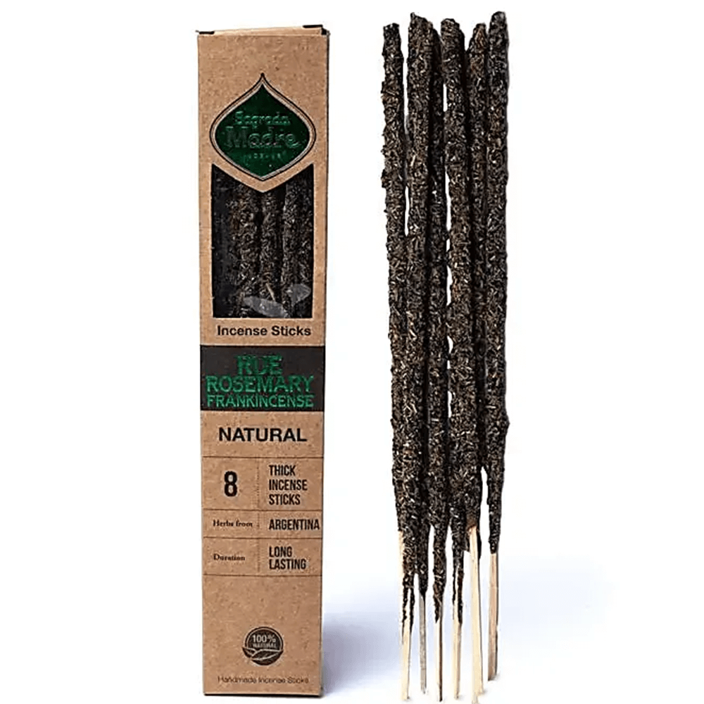 Αρωματικό Στικ - Sagrada Madre - Natural Rue, Rosemary & Frankincense Χρόνος καύσης ανά Στικ ±60 λεπτά  Βάρος:  ±30 gr - mykarma.gr