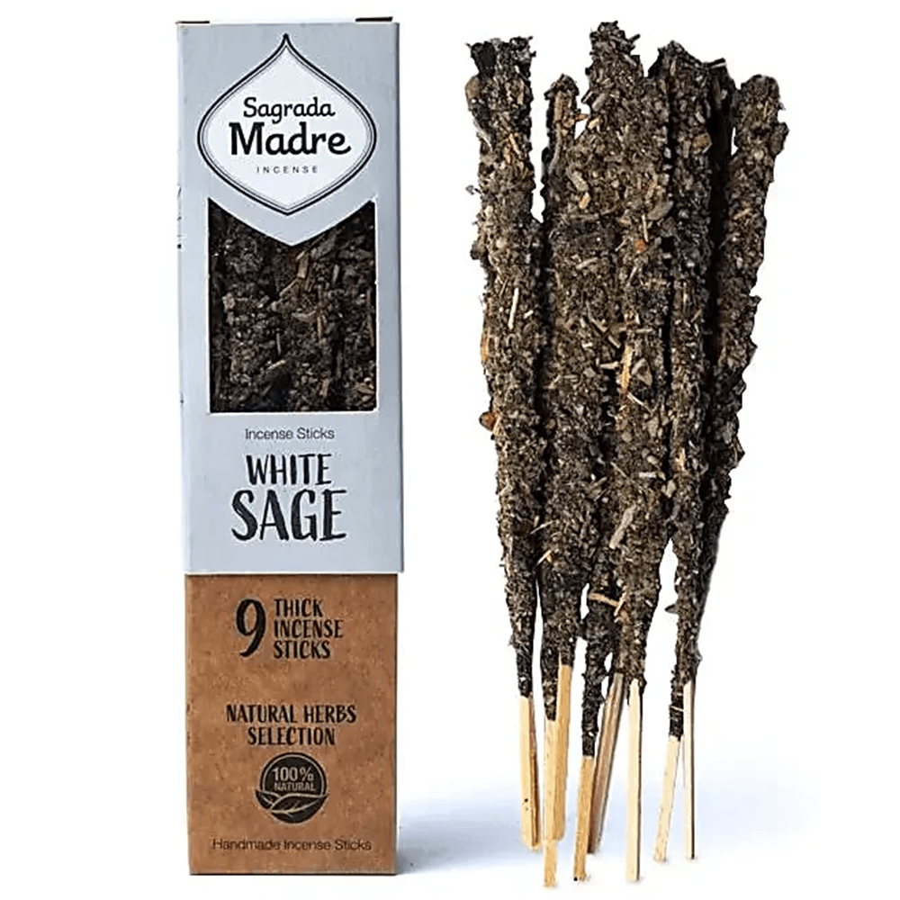 Αρωματικό Στικ - Sagrada Madre - Herbal White Sage (Λευκό Φασκόμηλο) Χρόνος καύσης ανά Στικ ±55 λεπτά  Βάρος:  ±44 gr - mykarma.gr