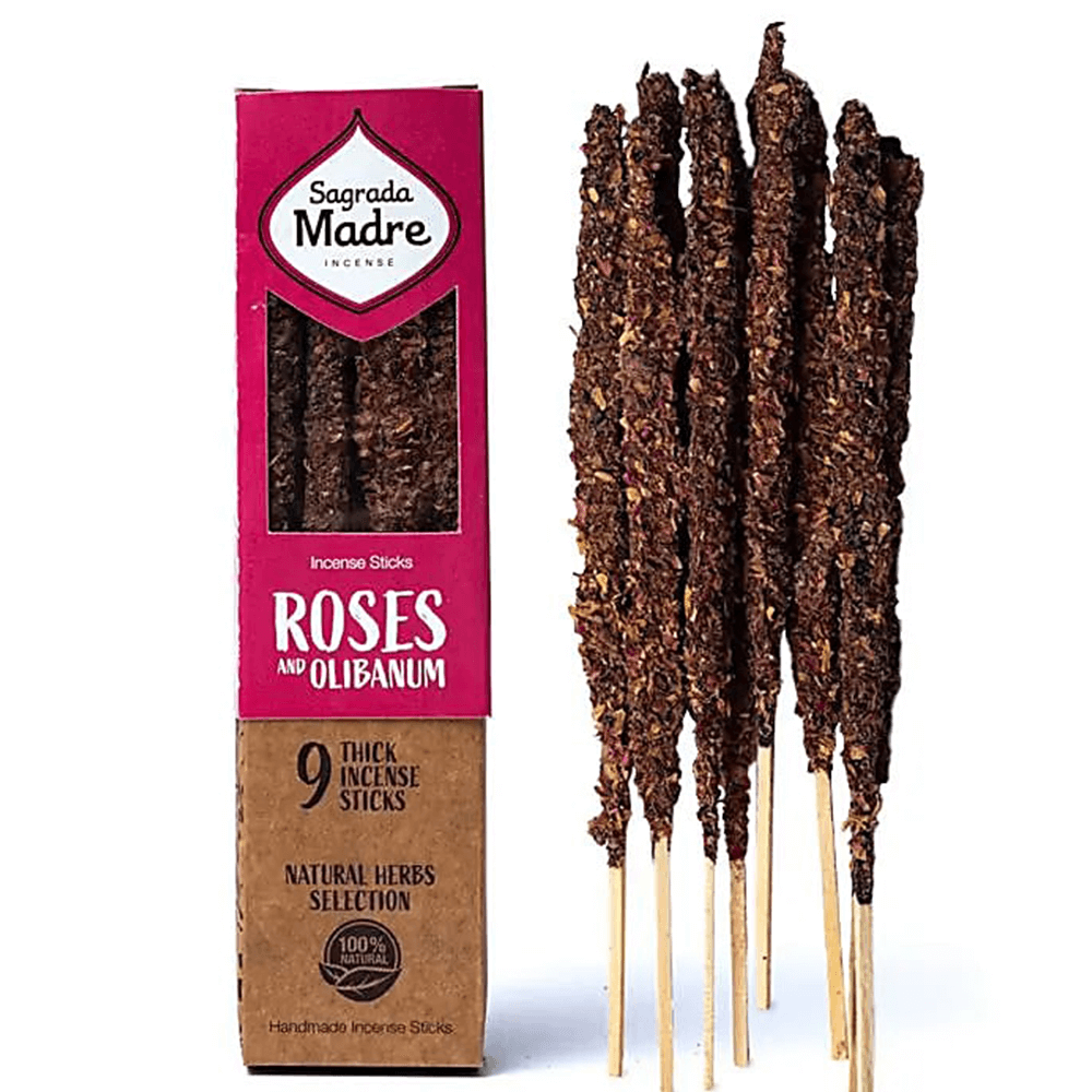 Αρωματικό Στικ - Sagrada Madre - Herbal Roses & Olibanum (Τριαντάφυλλο & Λιβάνι) Χρόνος καύσης ανά Στικ ±55 λεπτά  Βάρος:  ±44 gr - mykarma.gr