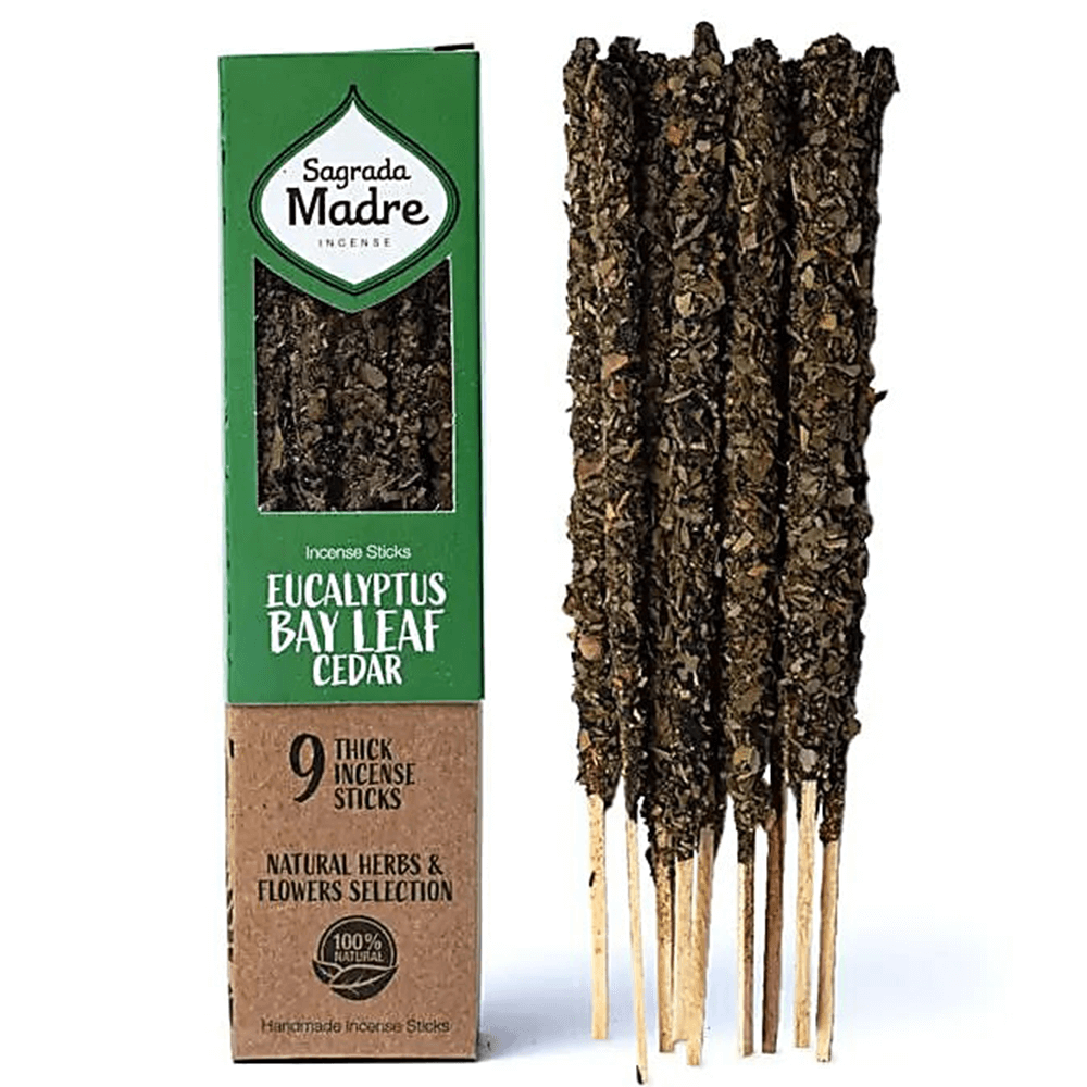 Αρωματικό Στικ - Sagrada Madre - Herbal Eucalyptus, Laurel & Cedar (Ευκάλυπτο,Δάφνη & Κέδρο) Χρόνος καύσης ανά Στικ ±55 λεπτά  Βάρος:  ±44 gr - mykarma.gr