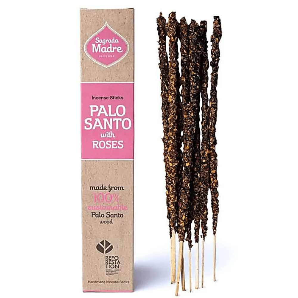 Αρωματικό Στικ - Sagrada Madre - Palo Santo+Τριαντάφυλλο (Rose) Χρόνος καύσης ανά Στικ ±60 λεπτά  Βάρος:  ±30 gr - mykarma.gr