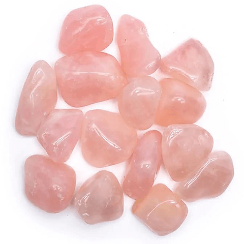 Φυσικό ορυκτό πέτρωμα- Ροζ Χαλαζίας (Rose Quartz)-γυαλισμένες πέτρες .Βάρος: ±250γρ Μέγεθος: ±3x4 εκ. - mykarma.gr