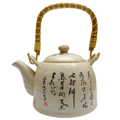 Κεραμικός βραστήρας με σκαλιστά στο χέρι σύμβολα: Καφετιέρα 850 ml, Περιλαμβάνεται ατσάλινο σουρωτήρι - mykarma.gr