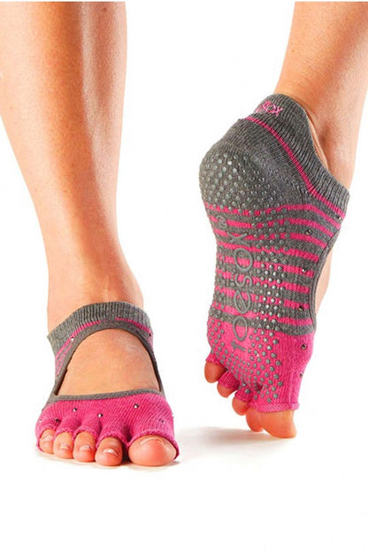 Toesox Half Toe Bellarina Grip | Αντιολισθητικές κάλτσες Μπαλαρίνα με κομμένα δάκτυλα.Απο Οργανικό βαμβάκι. - mykarma.gr