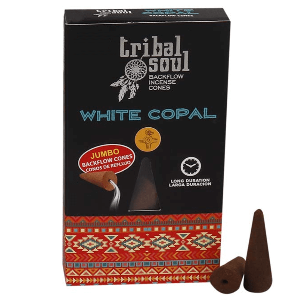Κώνοι θυμιάματος αναστροφής ροής Tribal Soul Backflow- White Copal.Περιεχει 10 κώνους - mykarma.gr