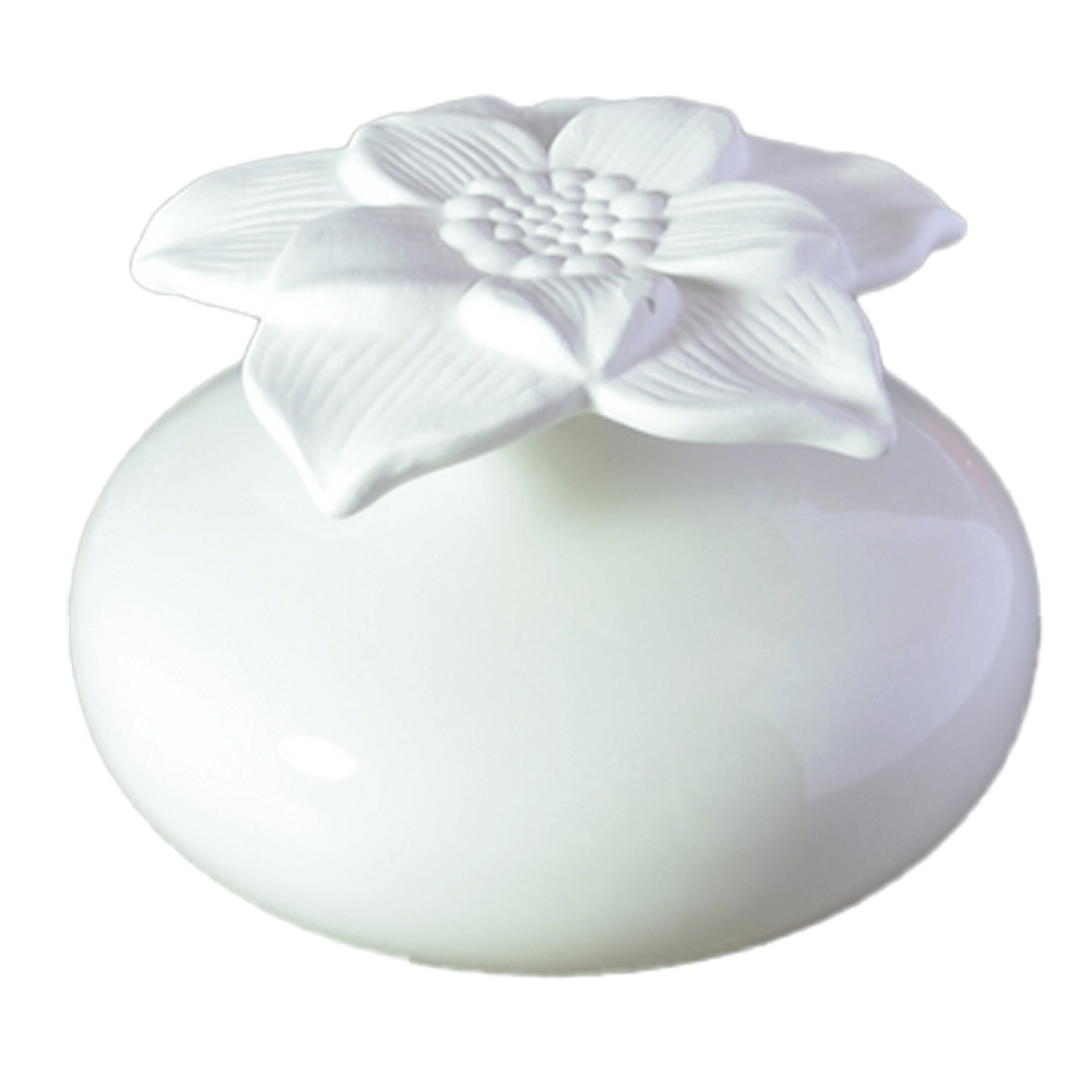 Home Reed Diffuser «Narcisse»-κεραμικός διαχυτής αρώματος για Αιθέριο έλαιο - λευκό Διαστάσεις φιάλης: 5 x 10 cm - mykarma.gr