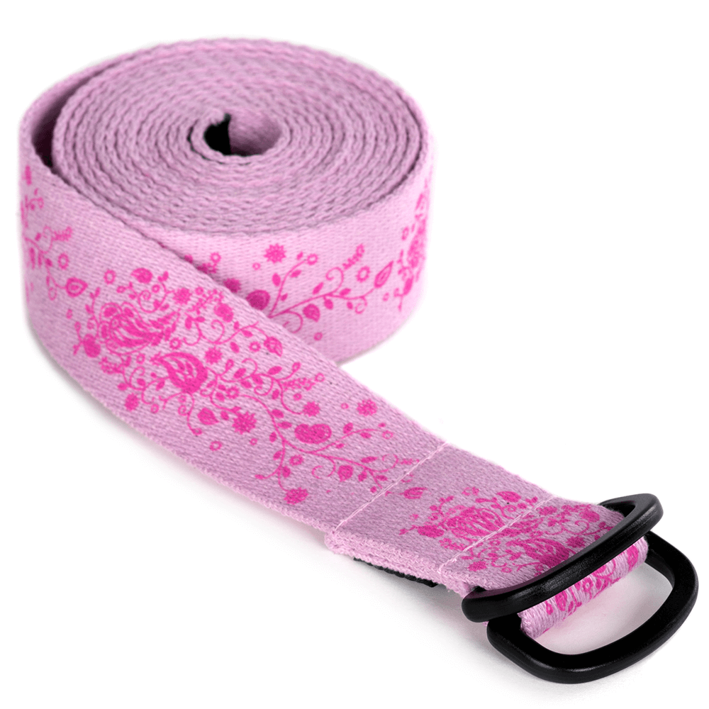 Yogistar - Yoga belt yogibelt 'Indian Flower', MB - Rose - Ιμάντας Διαστάσεις 260 cm x 4 cm x 0,3 cm - mykarma.gr