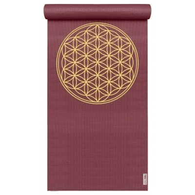 Yogistar - Στρώμα γιόγκα 'Basic Flower of Life' (Bordeaux). Διαστάσεις: 183 εκ x 61 εκ x 4 mm Βάρος 1,1 kg - mykarma.gr