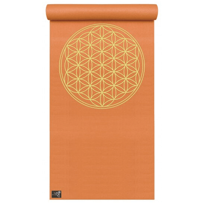 Yogistar - Στρώμα γιόγκα 'Basic Flower of Life' (Mango). Διαστάσεις: 183 εκ x 61 εκ x 4 mm Βάρος 1,1 kg - mykarma.gr
