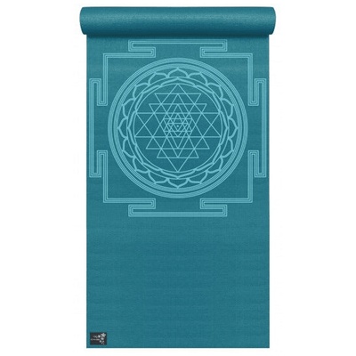 Yogistar - Στρώμα γιόγκα “Basic Sri Yantra” (Petrol). Διαστάσεις: 183 εκ x 61 εκ x 4 mm Βάρος: 1,1 kg - mykarma.gr