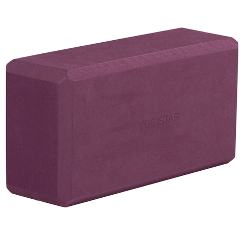 Yogistar - Yoga & Pilates block -  'Basic'(bordeaux).Διαστάσεις 22cm x 11cm x 7 cm.Βάρος: 175g - mykarma.gr
